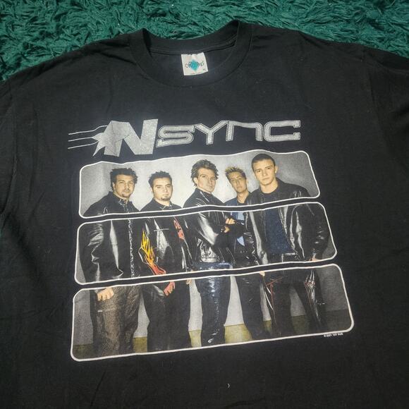 Vintage 2001 *NSYNC PopOdyssey Tour Tee Black XL Boy Band Shirt 23x31 - Picture 3 of 8